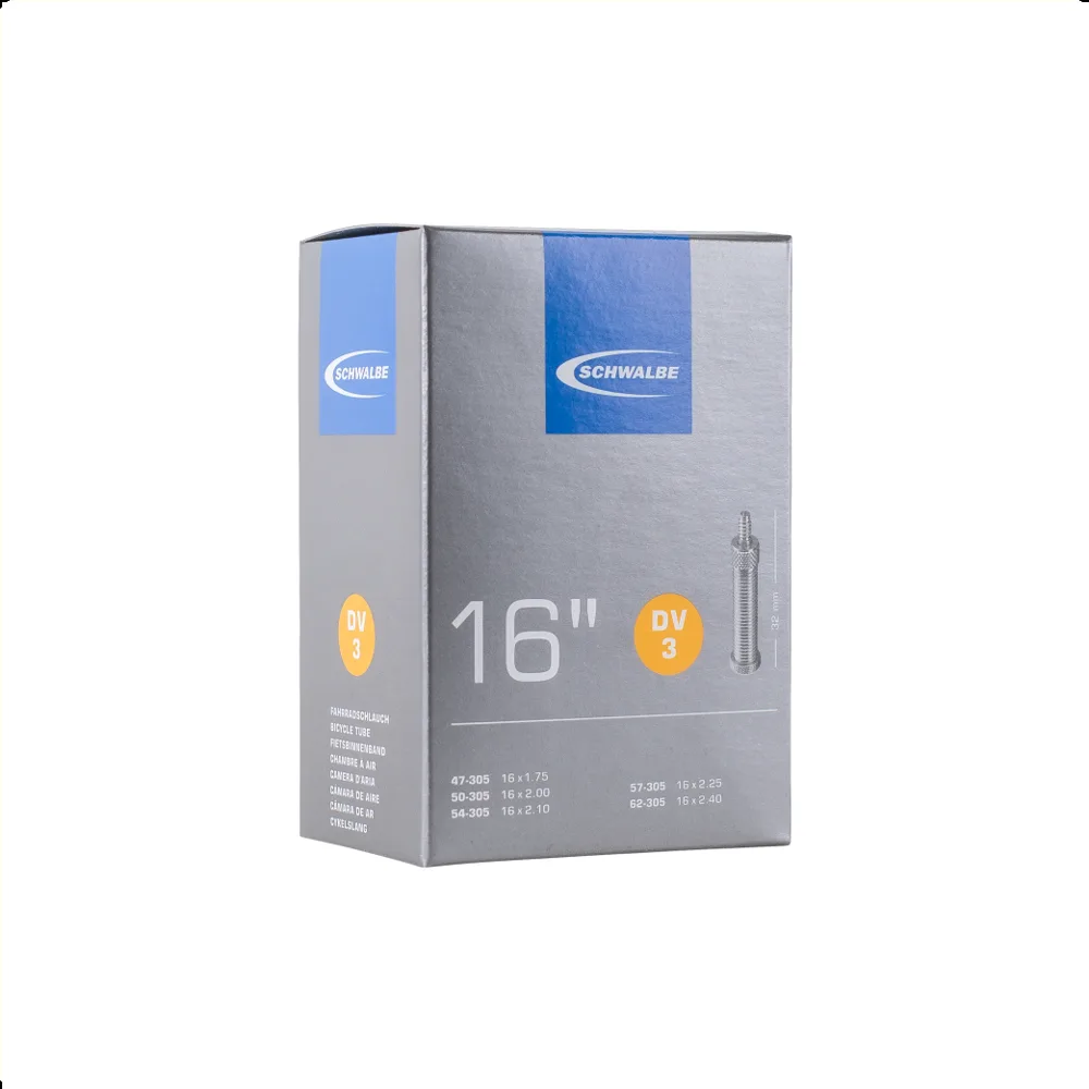 Schwalbe binnenband 16x1.75 ETRTO 47/62-305, Dunlop Blitz/Holland DV3 32mm