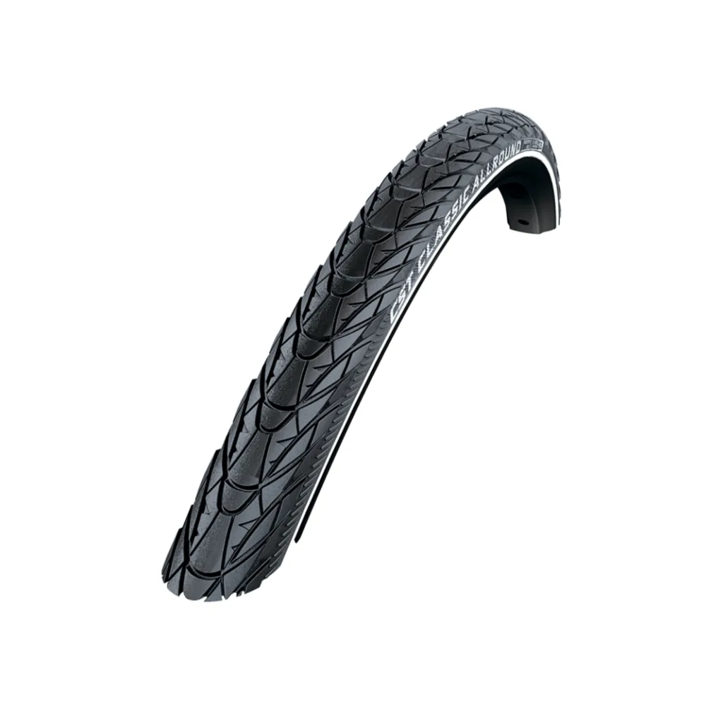 CST Classic Allround (1mm anti-lek) Zwart met reflectie. 28x1 5/8x1 3/8, ETRTO 37-622 (50km/h E-Bike approved)