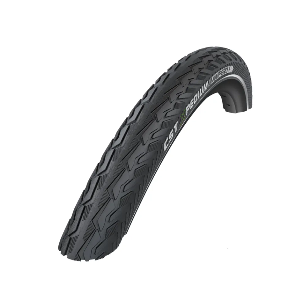 CST Xpedium Ampero E-Bike (2mm anti-lek) zwart met reflectie. 28x1 5/8x1 3/8 ETRTO 37-622
