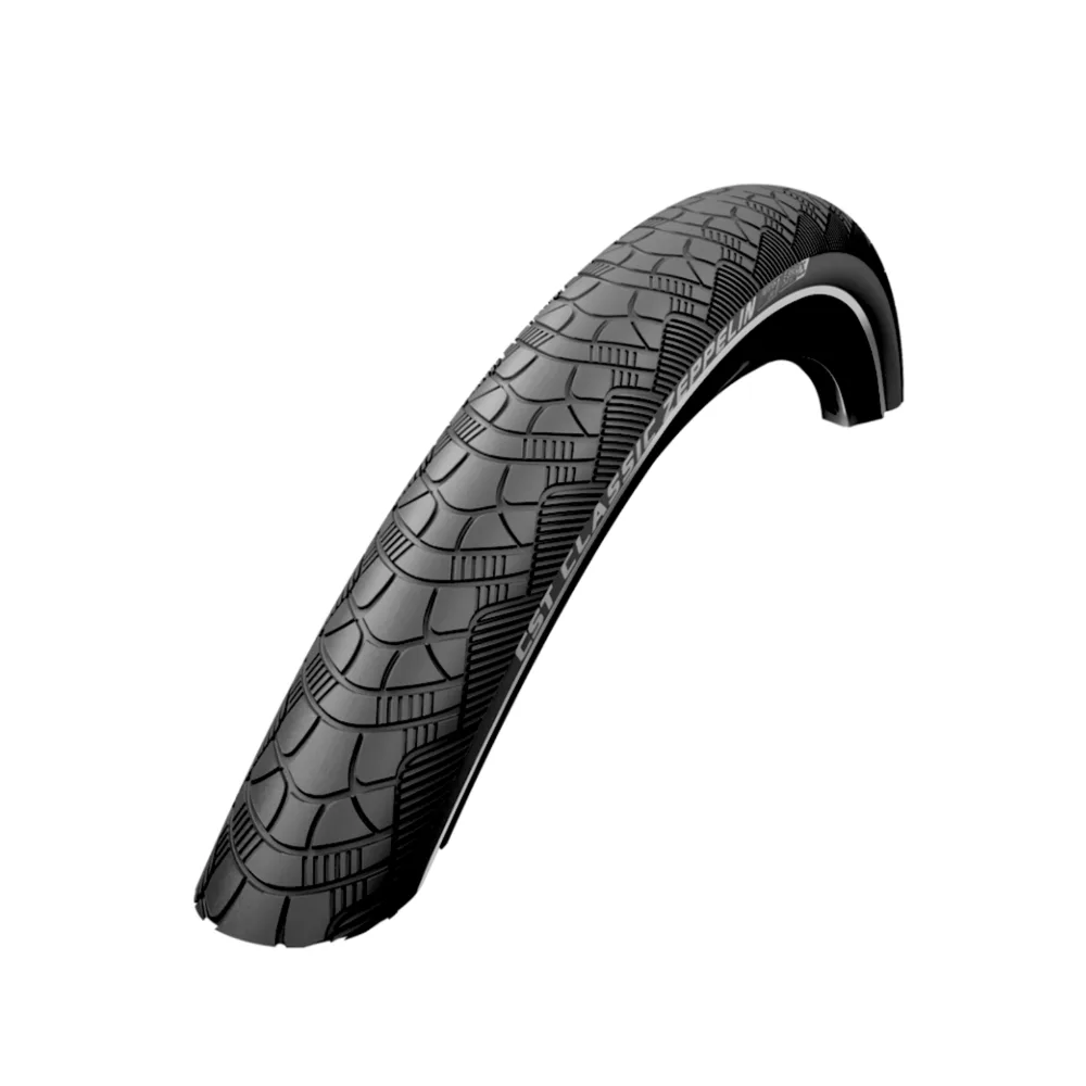 CST Zeppelin (1mm anti-lek) zwart met reflectie. 28x1.75, ETRTO 47-622