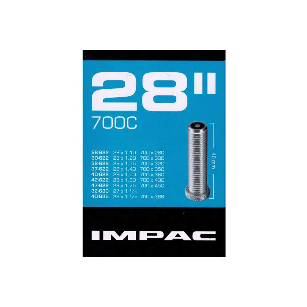 Impac Binnenband (by Schwalbe) AV28 28x1 5/8x1 3/8, 28x1 1/4, 28x1 1/2, 28x1.75 ETRTO 28/47-622/635, Ventiel:auto ventiel
