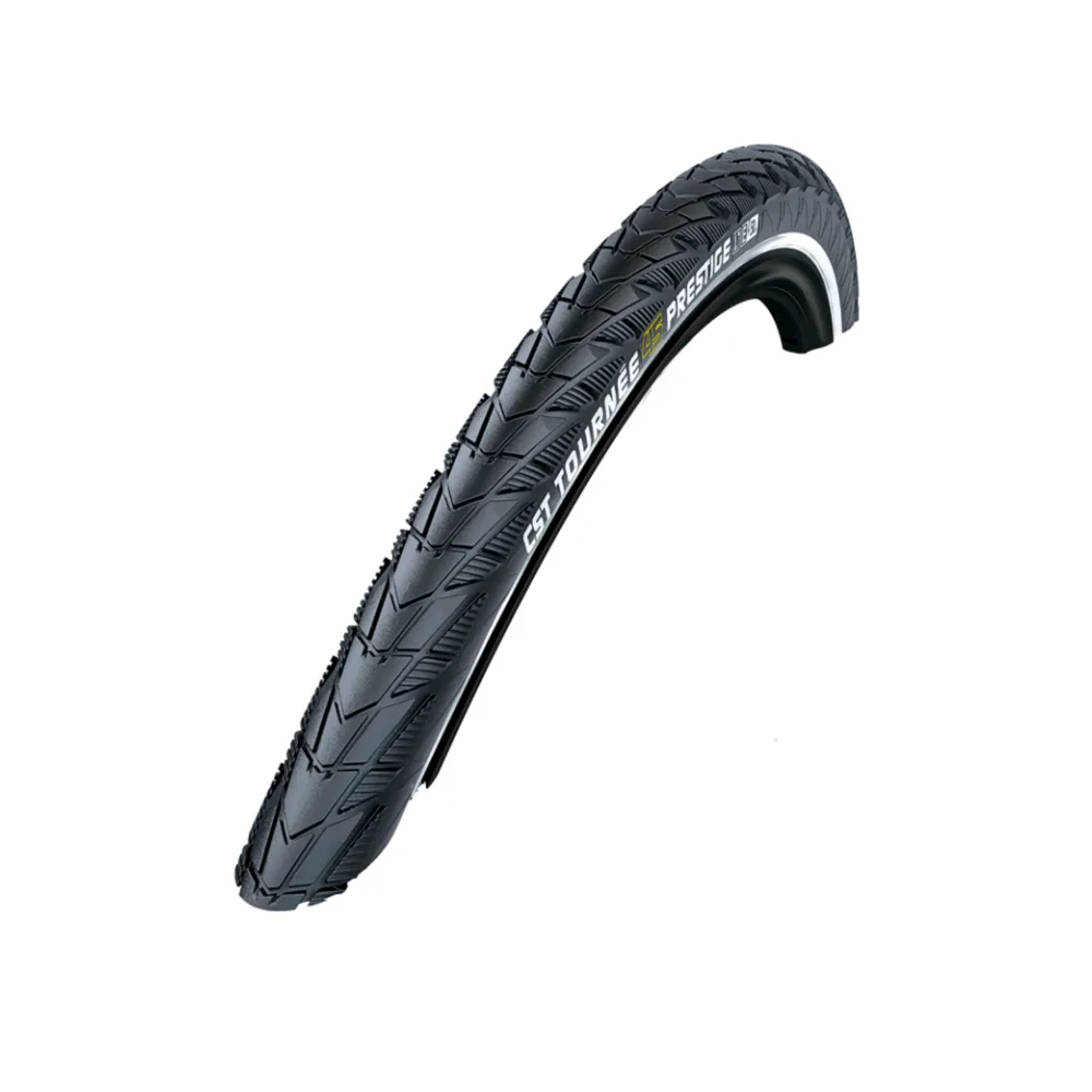 CST Tournée 45 prestige, (3mm anti-lek), Zwart met zijreflectie, 28x1 5/8x1 3/8, ETRTO 37-622