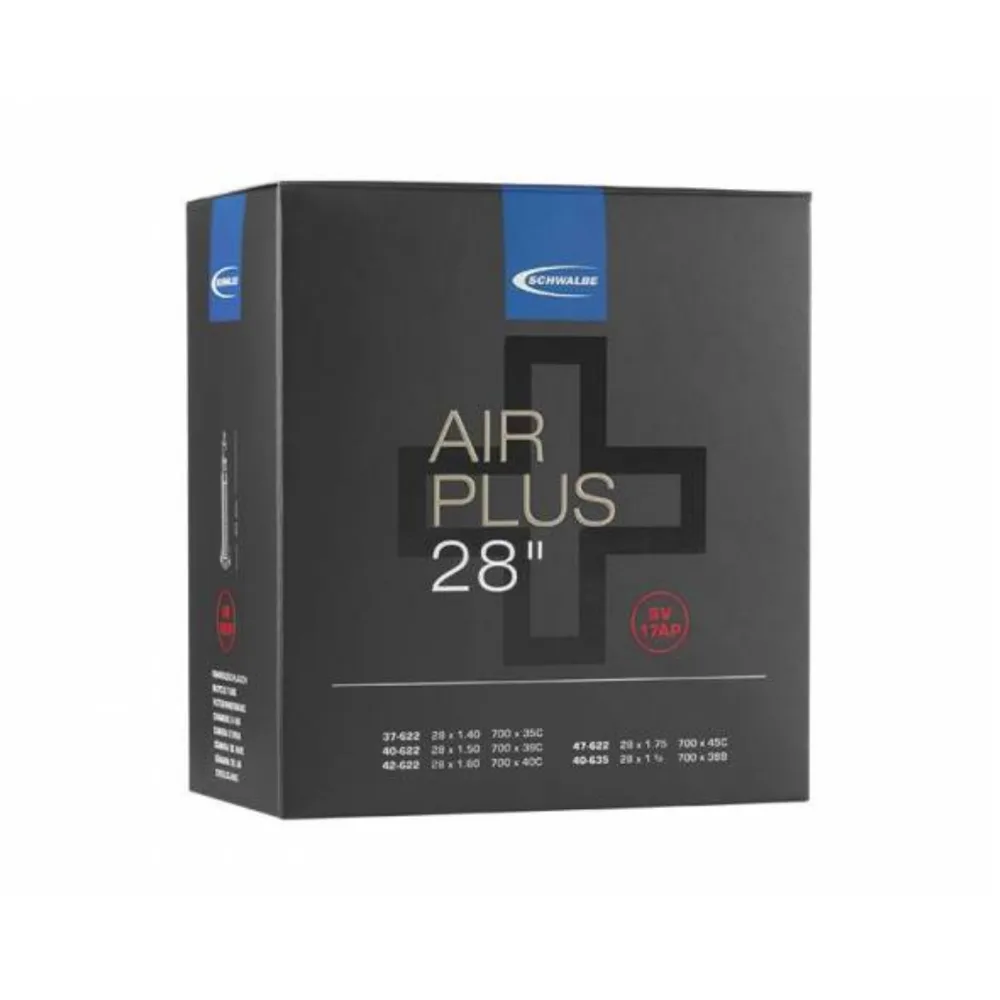 Schwalbe binnenband Air Plus 28x1.40-28x1 1/2 ETRTO 3747-622/635 Ventiel: Blitz Hollands Ventiel 40mm DV17-AP