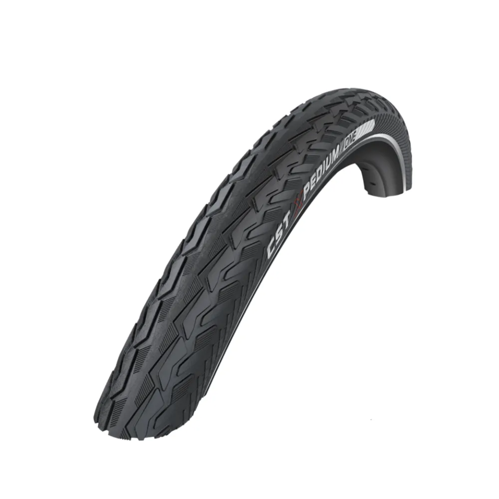 CST Xpedium One (1mm anti-lek) Zwart met zijreflectie. 28x1 1/4, ETRTO 32-622