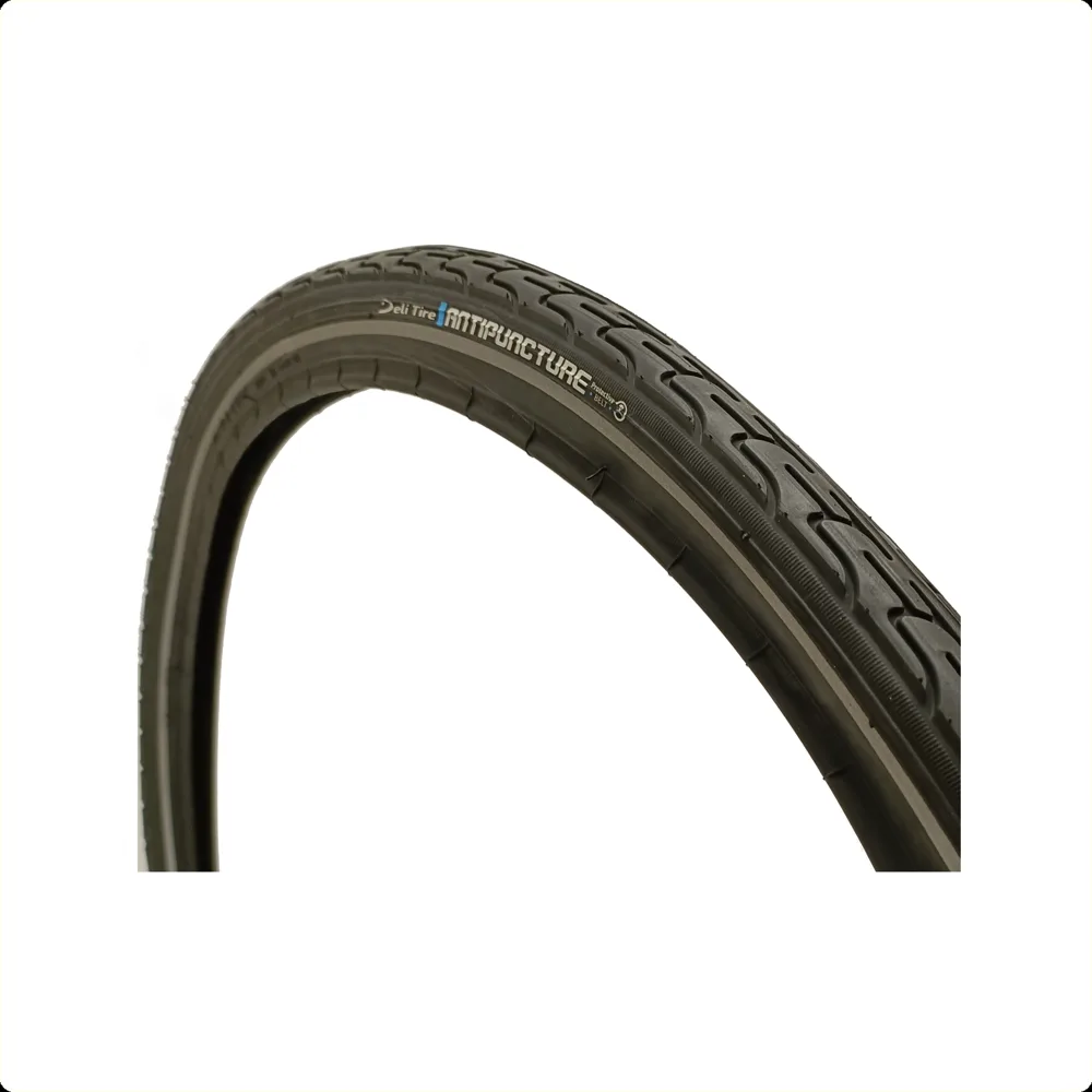 Deli buitendband, zwart reflectie, 28x1½ ETRTO 40-635, 1mm anti-lek