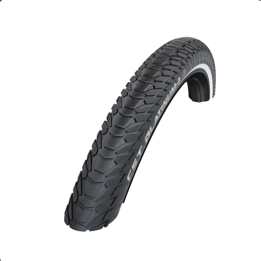 CST Platinum E (1mm anti-lek) zwart met reflectie.: 28x1.60, ETRTO 42-622