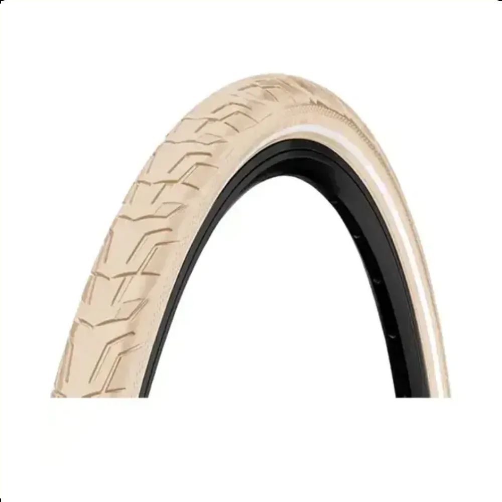 Continental Ride City buitenband, creme met reflectie, 28x1.75 , ETRTO 47-622 (25km/h E-Bike approved)