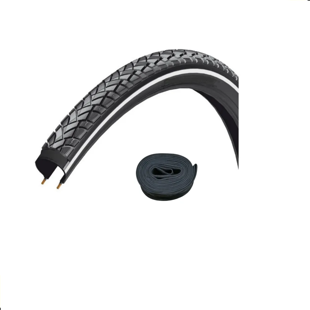 Beyond BY-101 28x1.60 ETRTO 42-622 en 28/47-622 binnenband 40mm autoventiel, Zwart met reflectie,