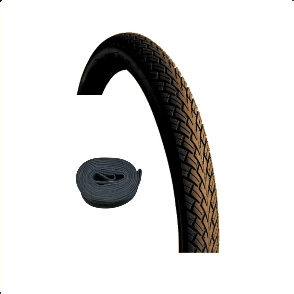 Wanda buitenband: Kleur: bruin met reflectie Maat: 28x1.60 ETRTO 42-622 incl binnenband 35/43/622 40mm autoventiel