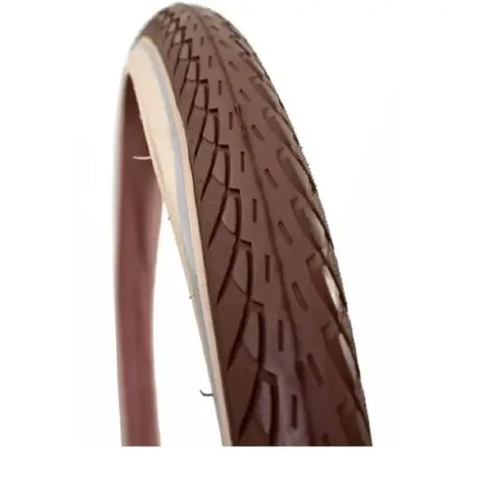Deli SA-209 buitenband, Bruin/crerme met reflectie, 28x1.75, ETRTO 47-622